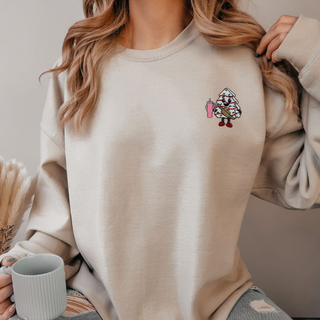 Embroidered Little Debbie Cake Christmas Tree Sweatshirt