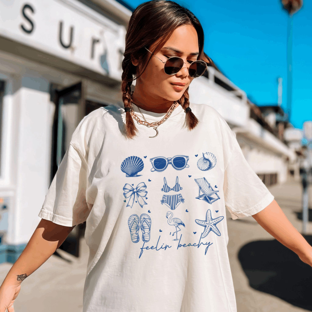 Feelin' Beachy Blue Comfort Colors Graphic Tee