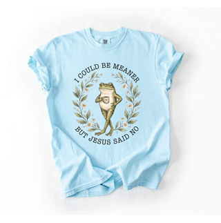 I Could be Meaner but Jesus said No Comfort Colors Humor Tee