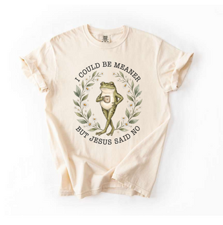 I Could be Meaner but Jesus said No Comfort Colors Humor Tee