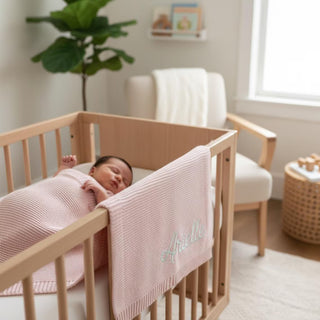 Ruffle Embroidered Baby Blanket with Name