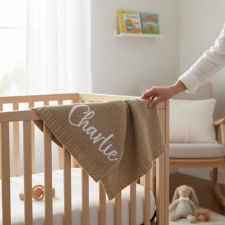 Ruffle Embroidered Baby Blanket with Name