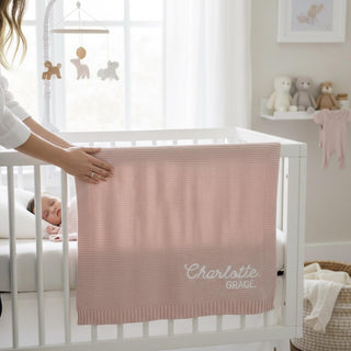 Ruffle Embroidered Baby Blanket with Name
