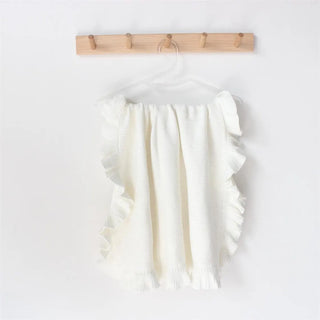 Ruffle Embroidered Baby Blanket with Name