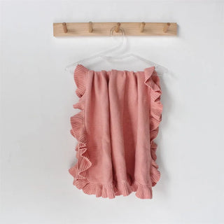 Ruffle Embroidered Baby Blanket with Name