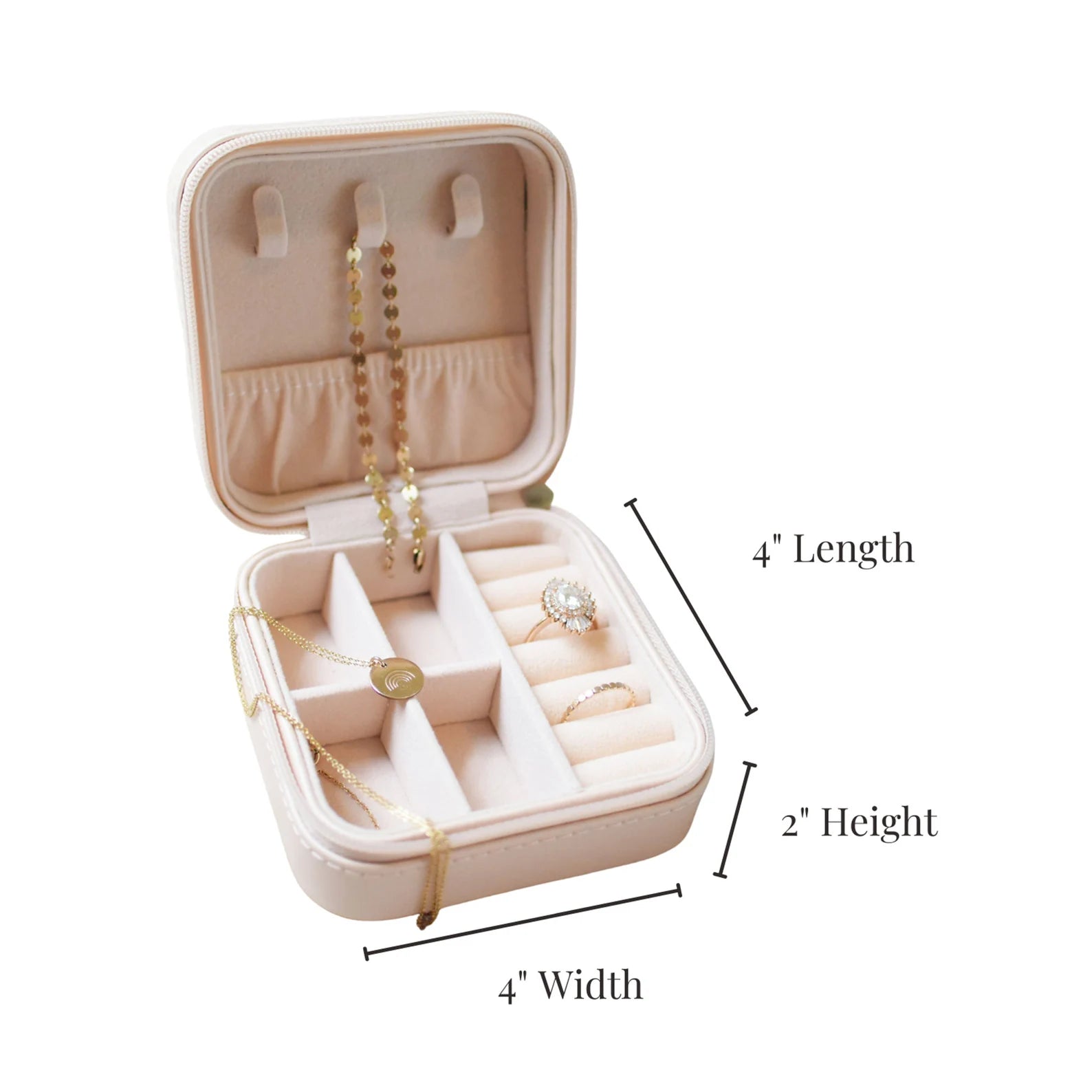 Personalized Block Print Jewelry Travel Case