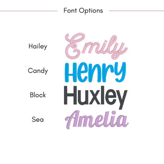 Comparison of different font styles on a white background