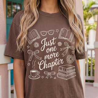 Just One More Chapter Comfort Colors Tee For Book Lovers