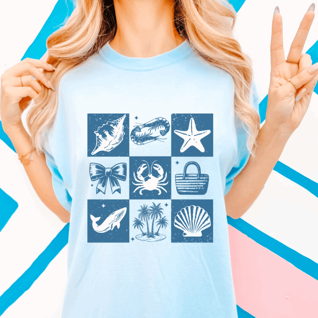Coastal Icons Comfort Colors Graphic Tee