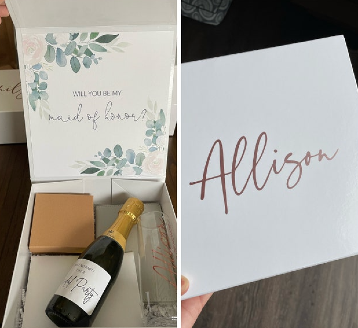 Personalized Bridesmaid Proposal Magnetic Gift Box