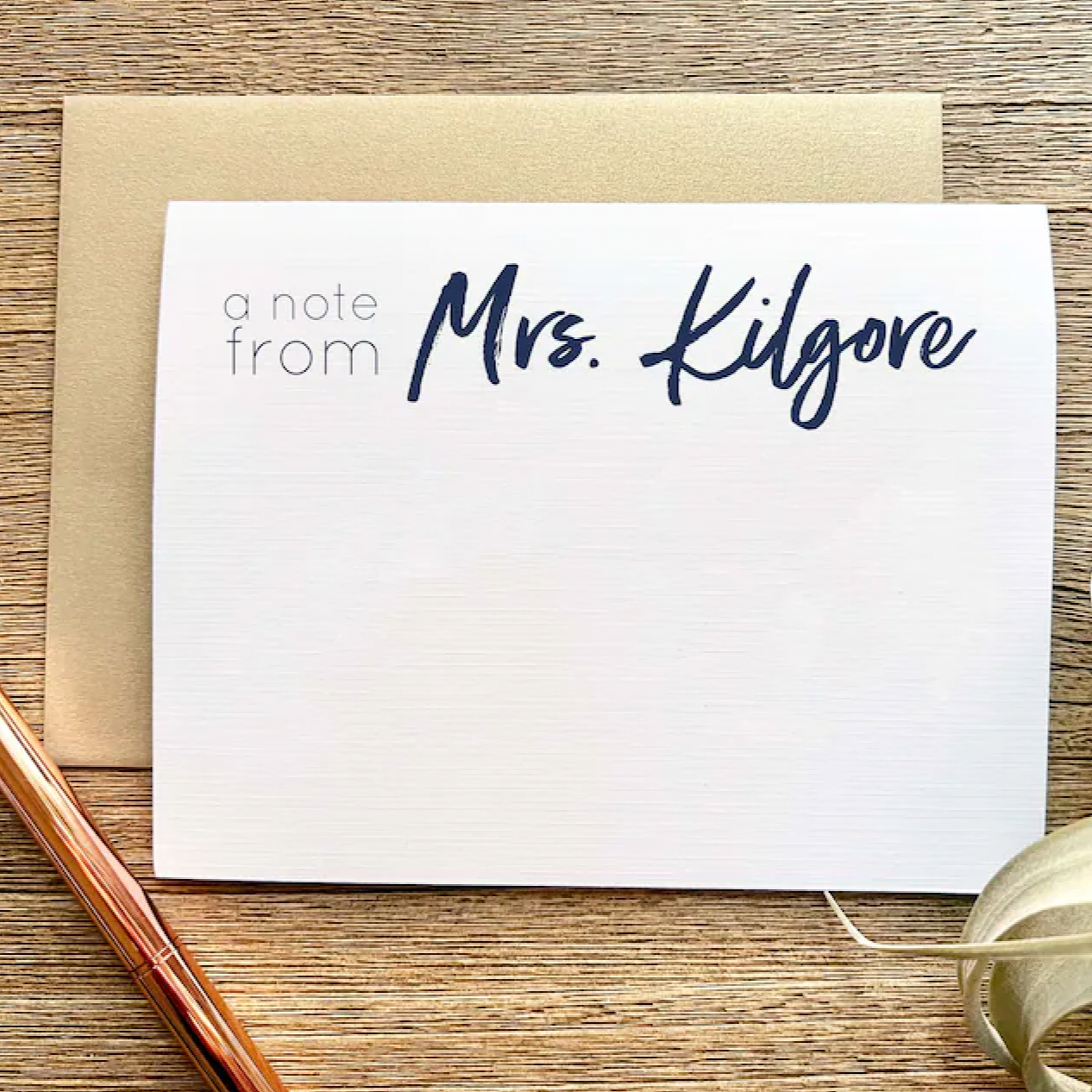 Teacher Personalized Stationary - Notecard Set