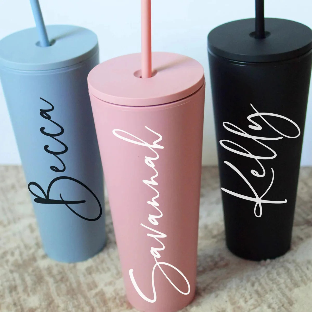 Personalized 24 oz Acrylic Tumbler with Straw