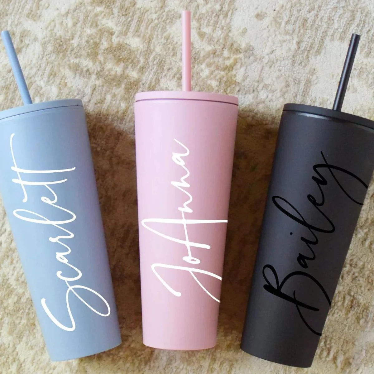 Personalized 24 oz Acrylic Tumbler with Straw