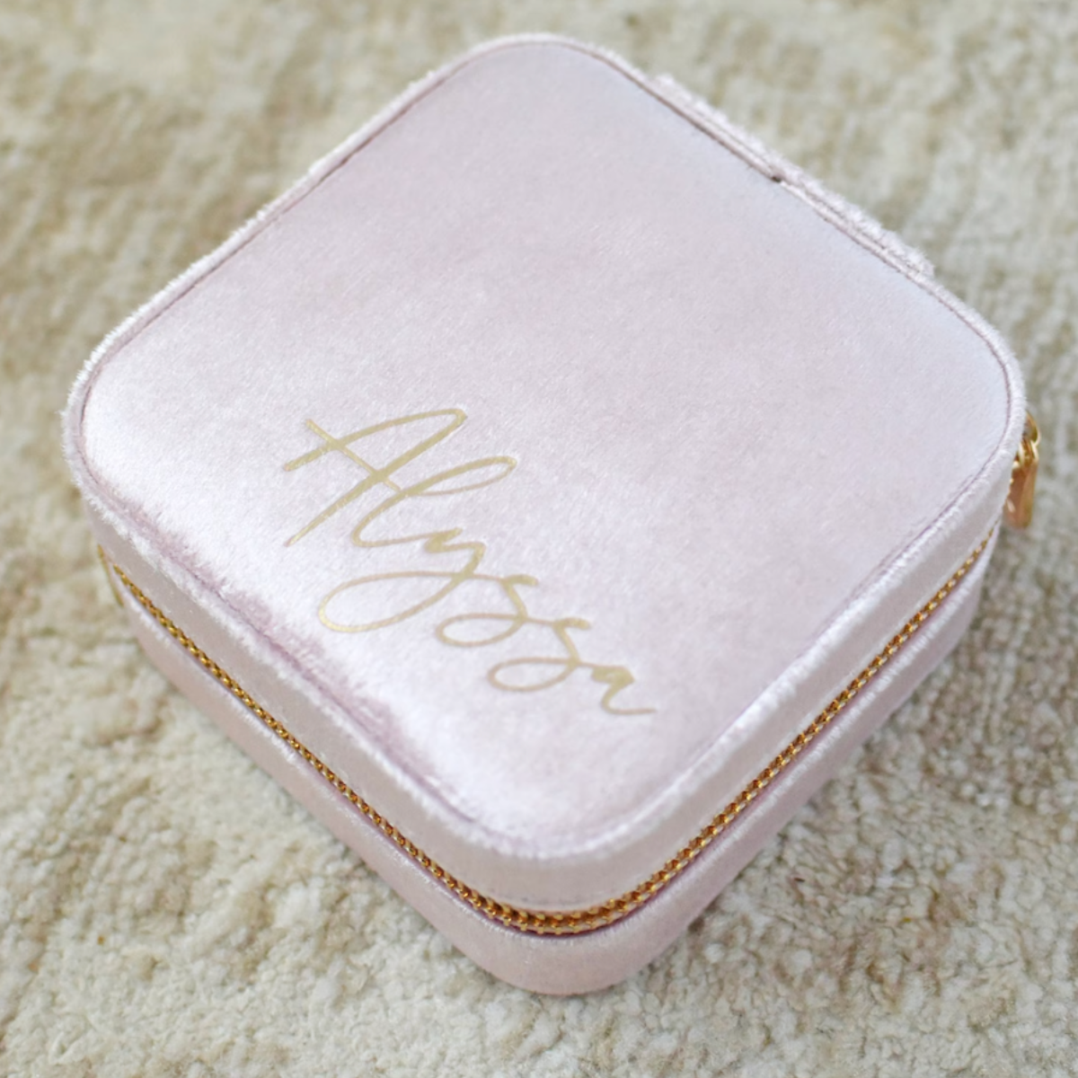 Personalized Velvet Jewelry Box