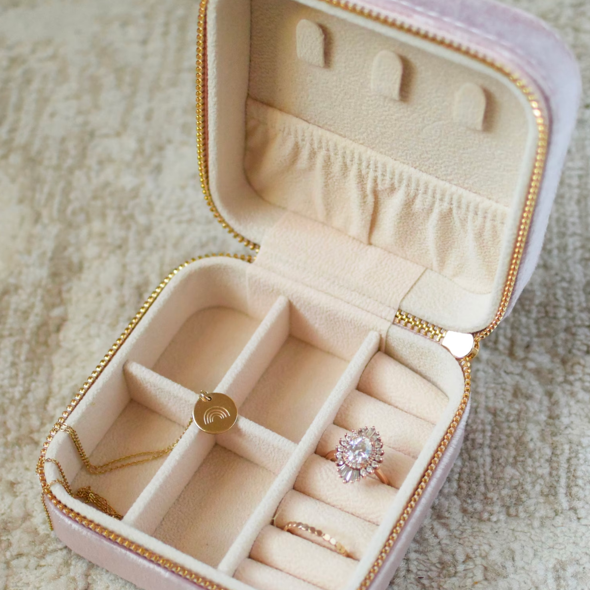 Personalized Velvet Jewelry Box