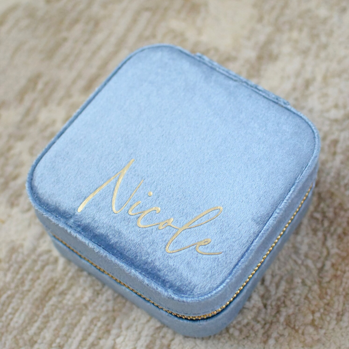 Personalized Velvet Jewelry Box