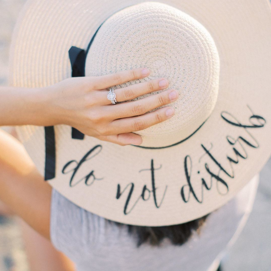 Womens Living my best life white and black floppy hat Women main image 4