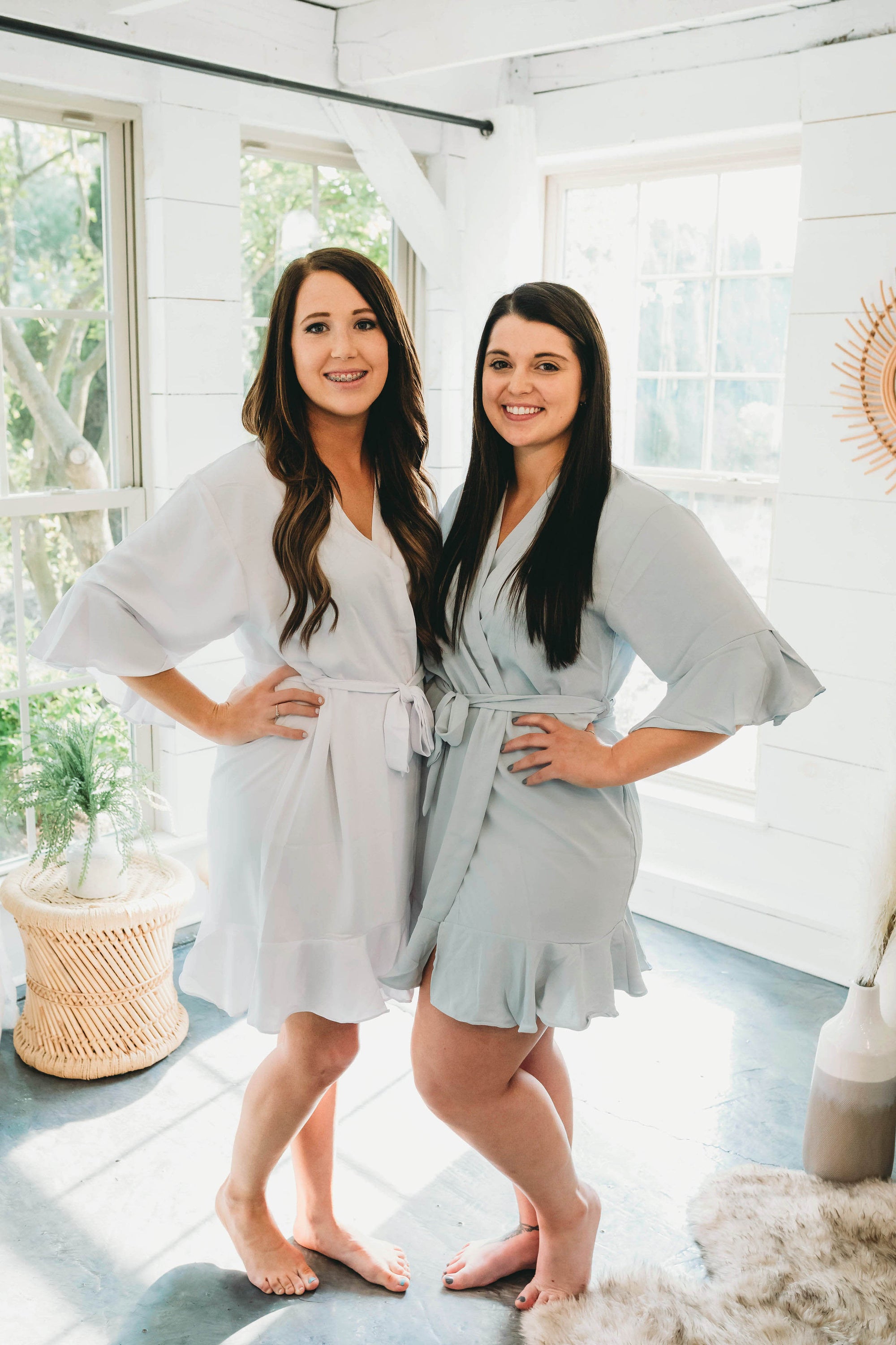 Personalized Ruffle Bridesmaid and Bridal Robes