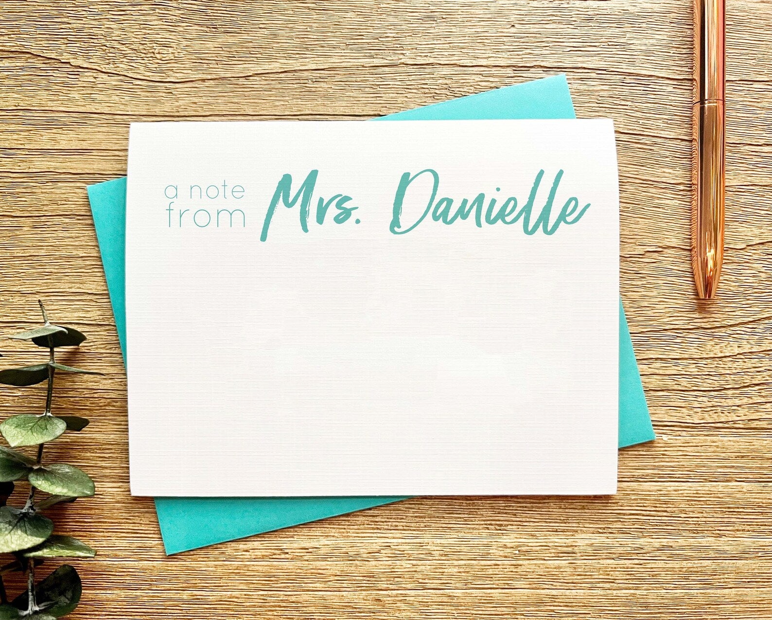 Teacher Personalized Stationary - Notecard Set