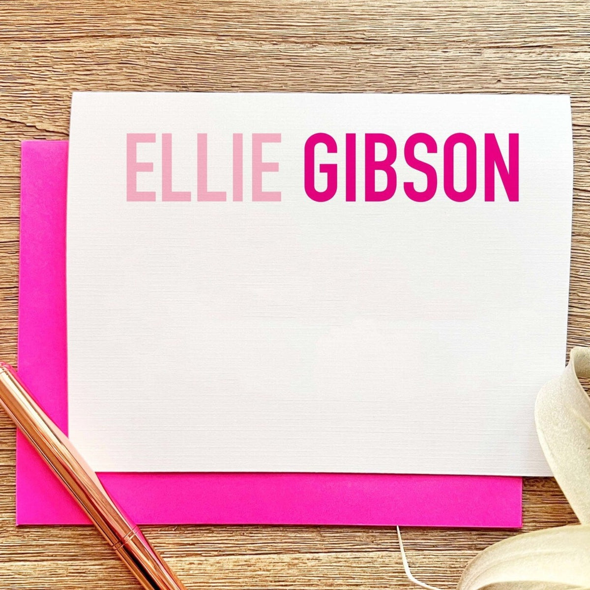 Women&#39;s Personalized Stationary - Notecard Set