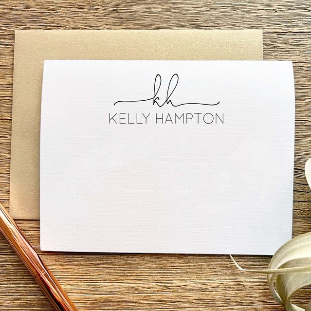 Modern Personalized Stationary - Notecard Set