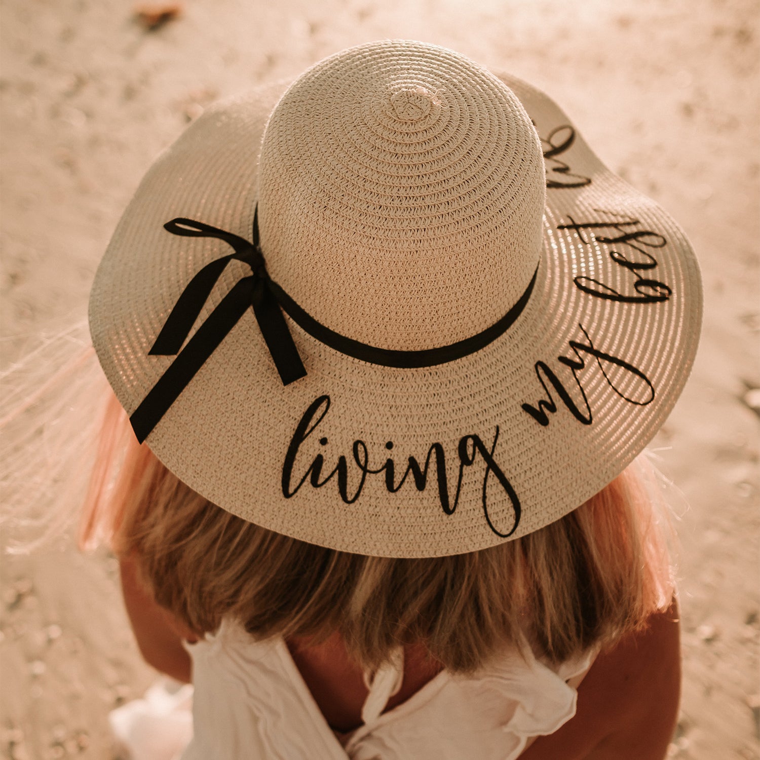 ladies hats floppy monogrammed sun hat