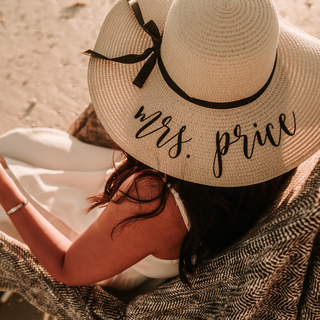 Personalized Living My Best Life (or Your Choice of Wording) Beach Hat / Floppy Hat